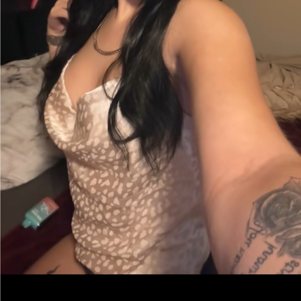 Leopard Print Satin Cami Top